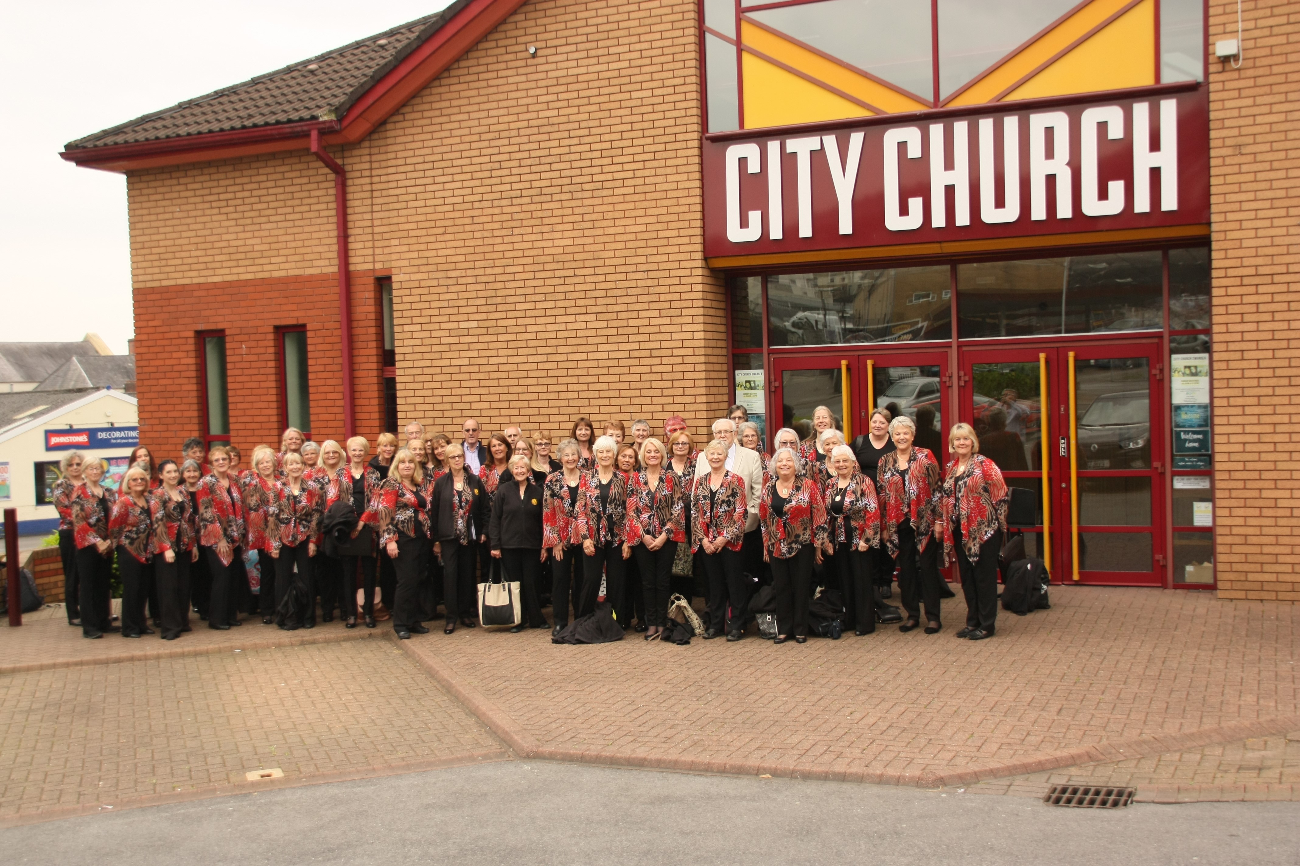 2019 Tour - Arriving to sing with Swansea MVC at City Church